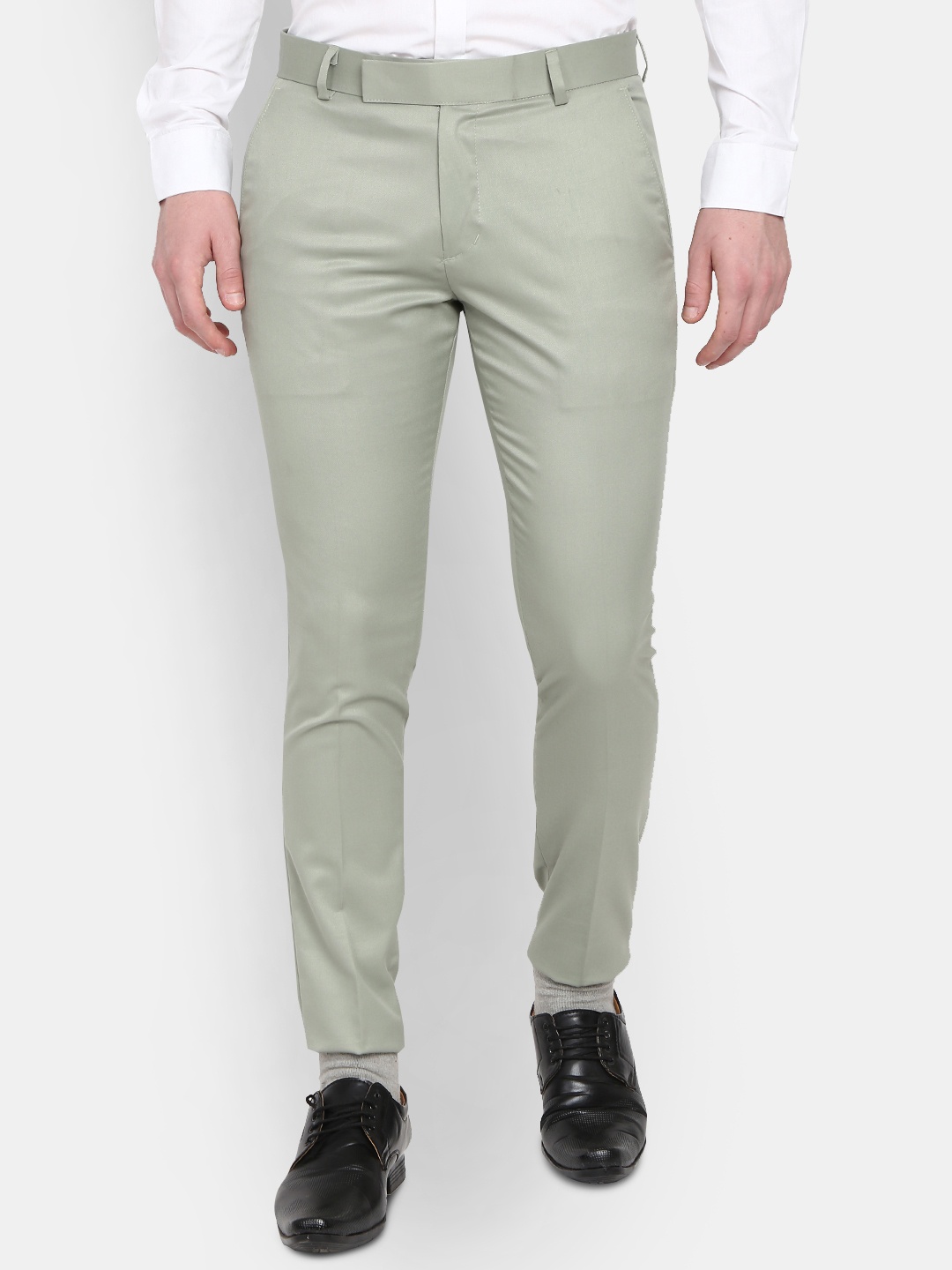 

V-Mart Men Green Slim Fit Easy Wash Trousers