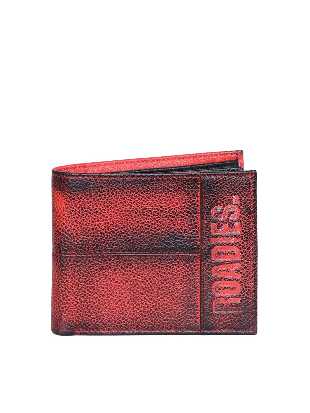 

Justanned Men Red Leather Two Fold Wallet