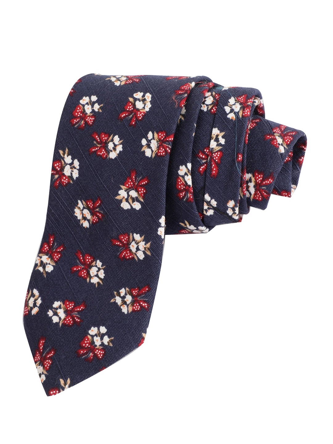 

Alvaro Castagnino Men Blue & White Printed Skinny Tie