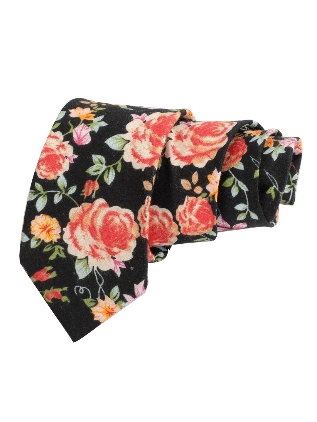 

Alvaro Castagnino Men Black & Red Printed Skinny Tie