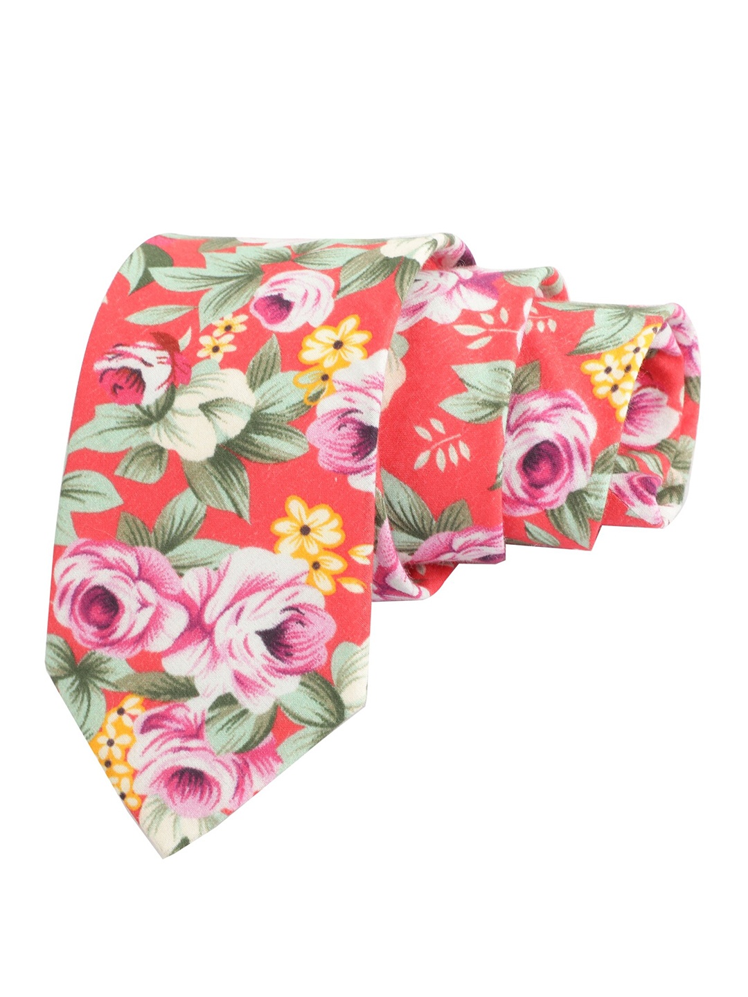 

Alvaro Castagnino Men Red & Yellow Printed Skinny Tie