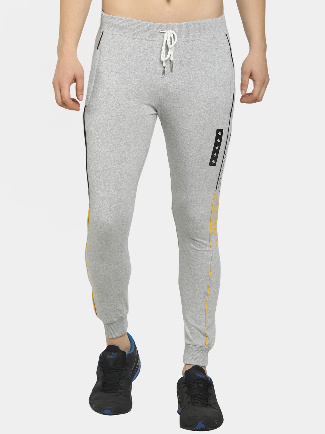 

V-Mart Men Grey Solid Track Pants