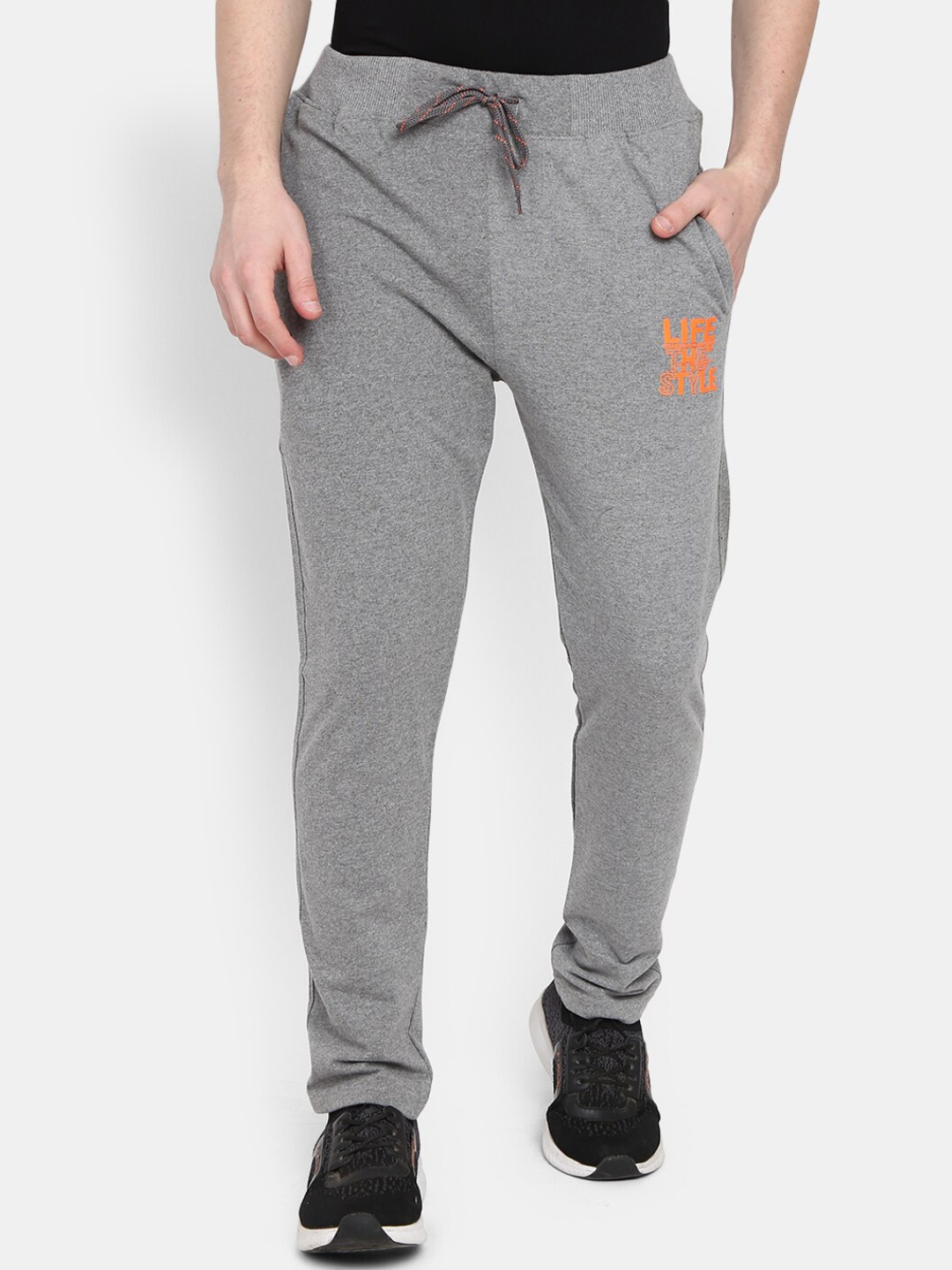 

V-Mart Men Grey Solid Regular Fit Cotton Regular Track Pants