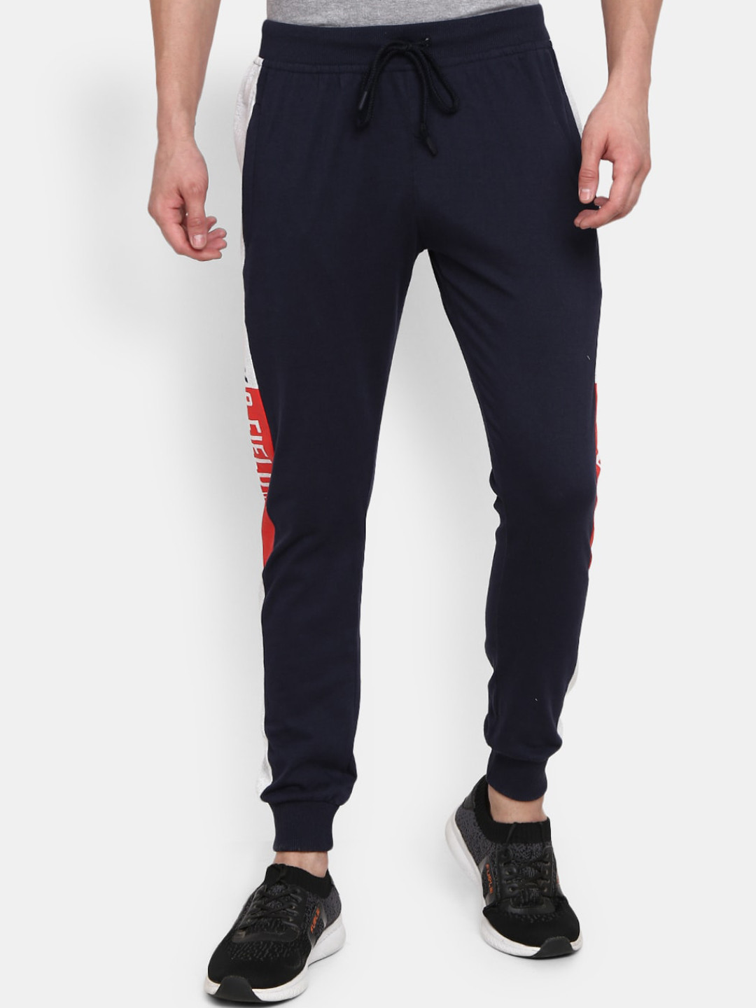 

V-Mart Men Navy-Blue Solid Cotton Joggers