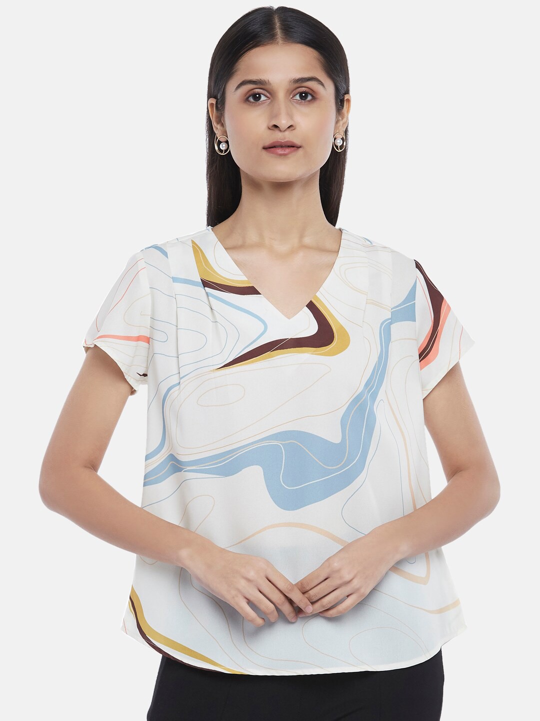 

Annabelle by Pantaloons Off White Printed Top
