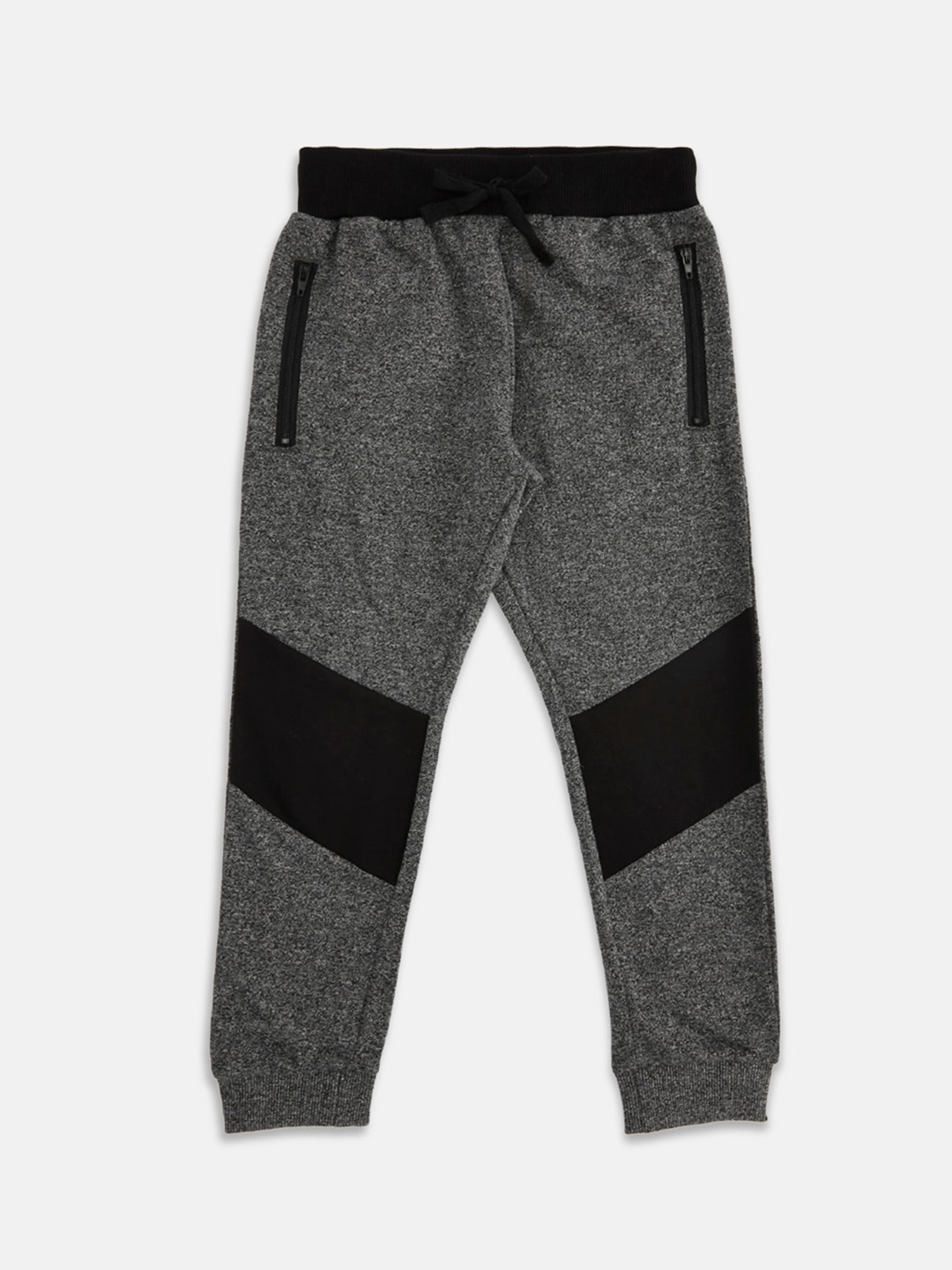

Pantaloons Junior Boys Grey Solid Slim Fit Cotton Track Pant