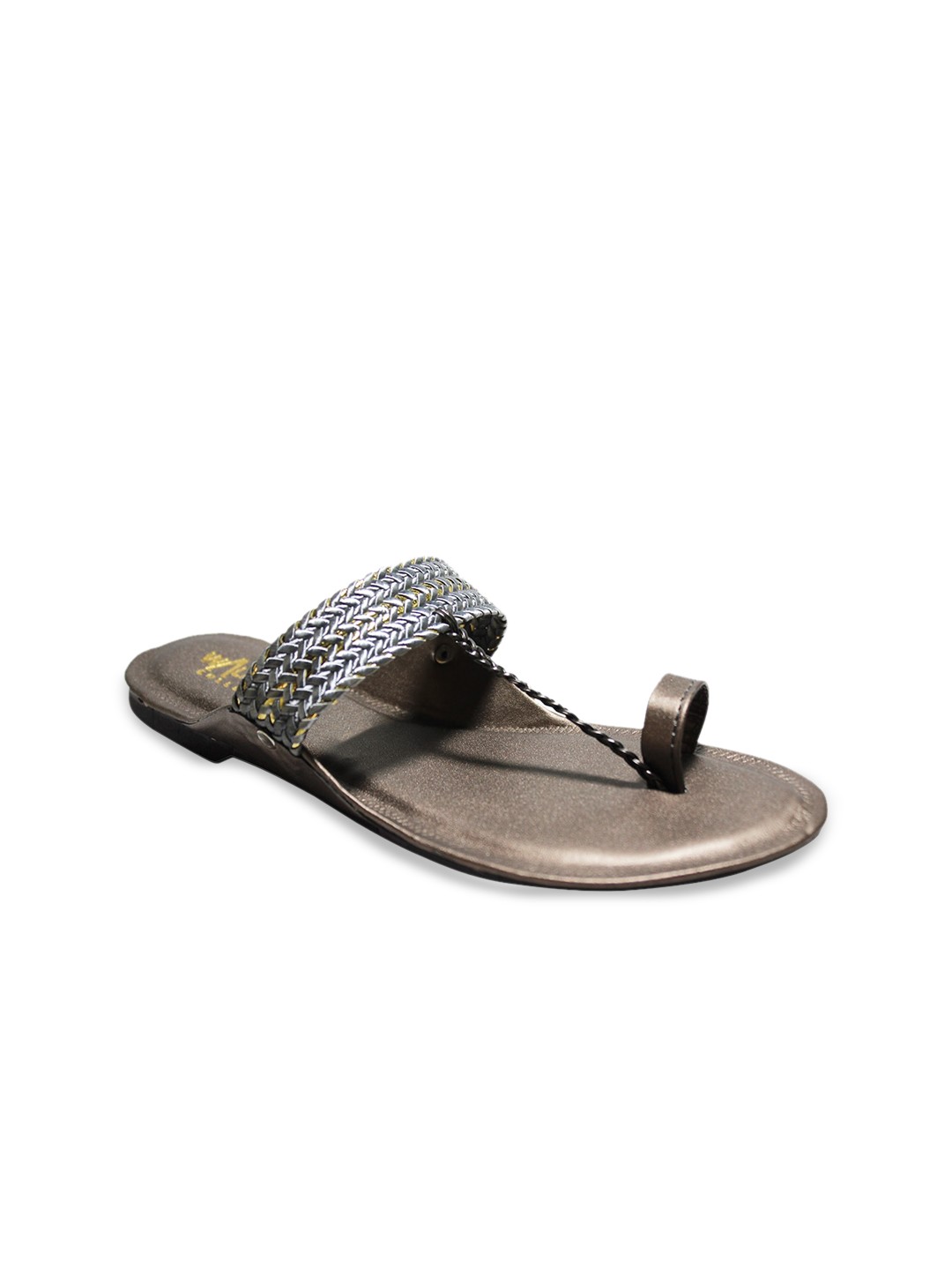 

WALK N STYLE COLLECTION Women Grey Ethnic One Toe Flats