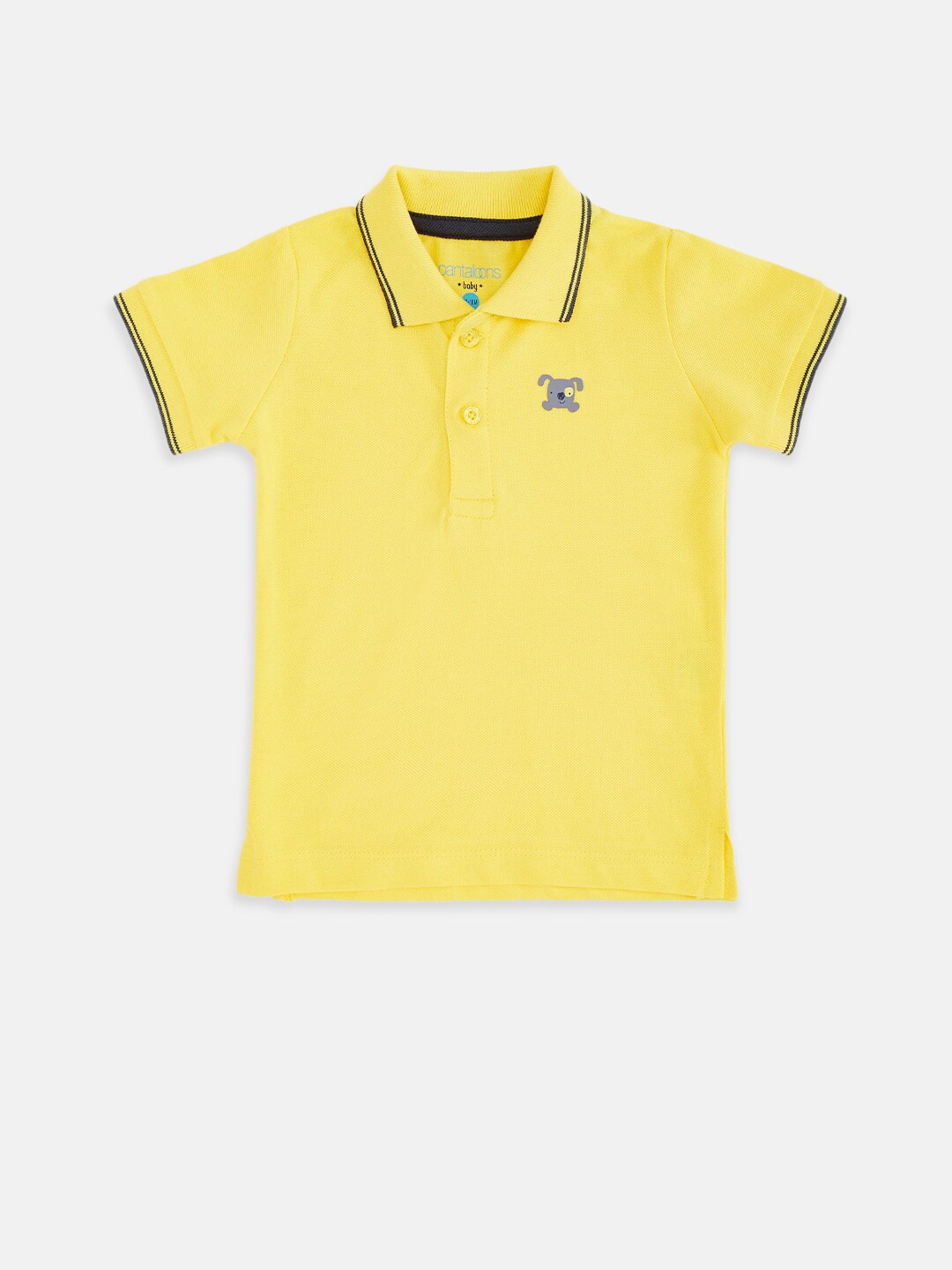 

Pantaloons Baby Boys Yellow Solid Polo Collar T-shirt