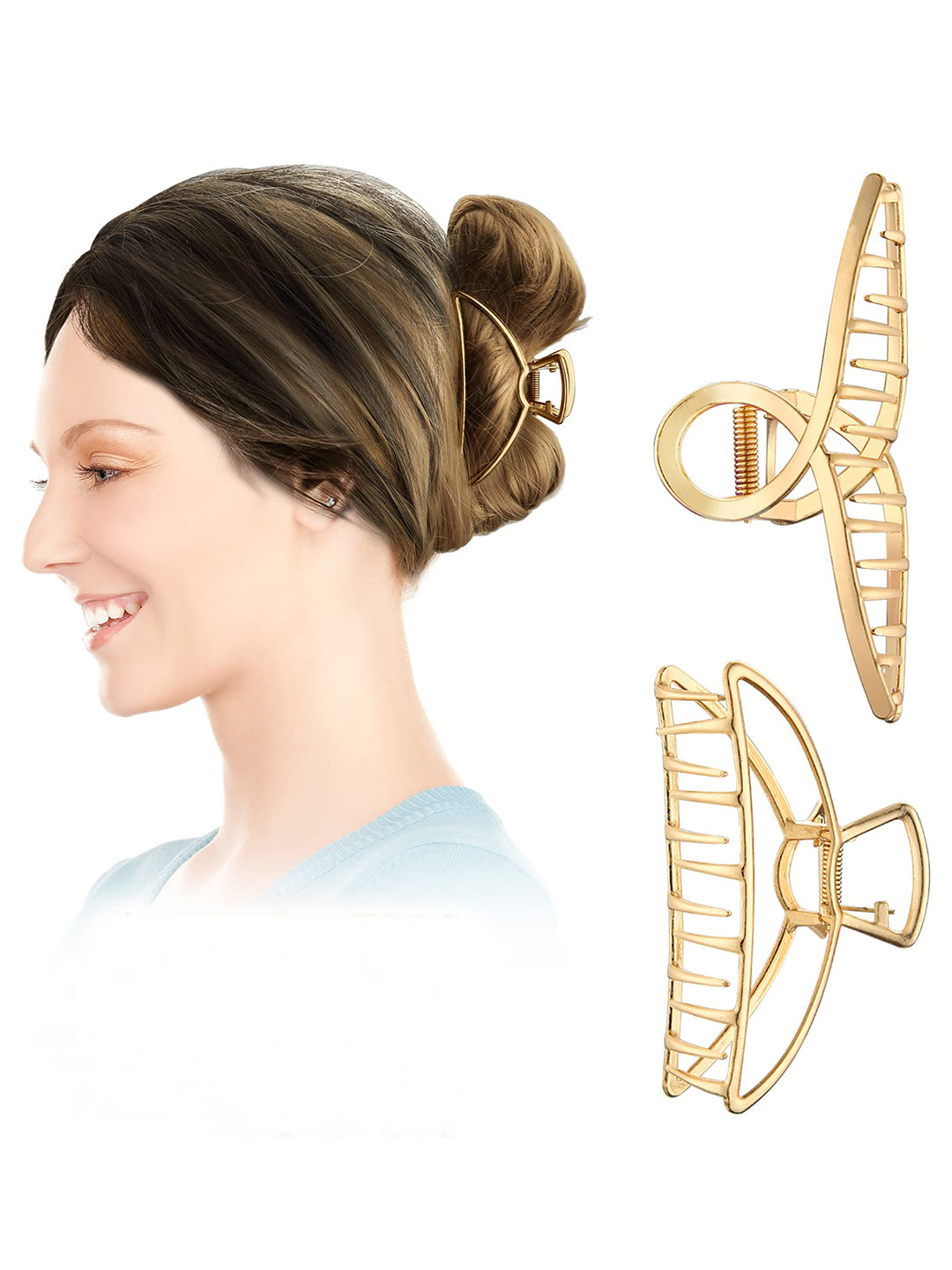 

VAGHBHATT Women Gold-Toned Claw Clip