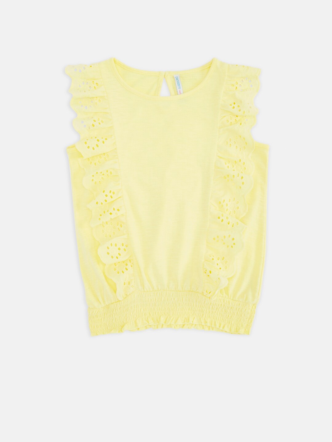 

Pantaloons Junior Girls Yellow Solid Top