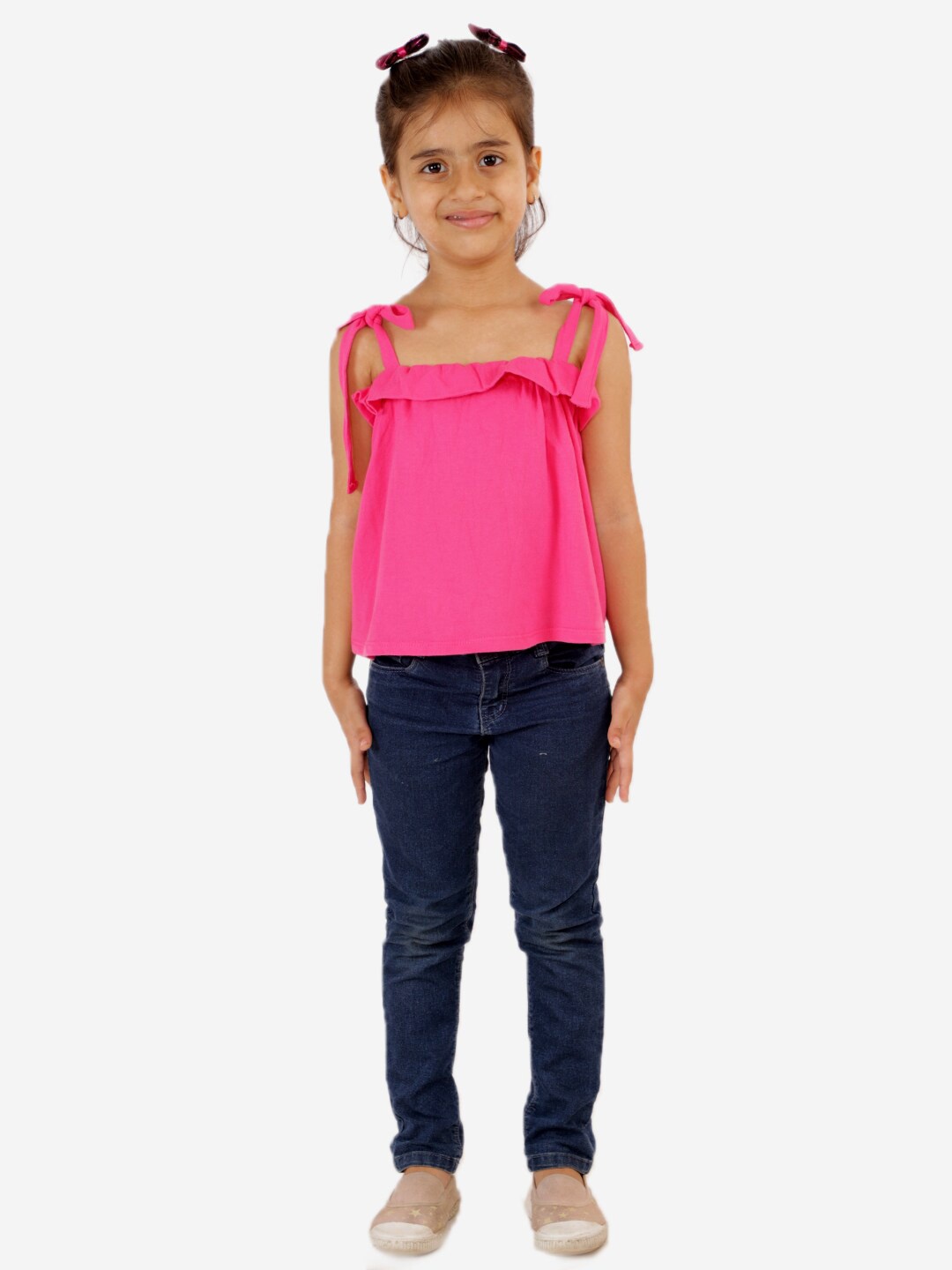 

KidsDew Girls Fuchsia Solid Top