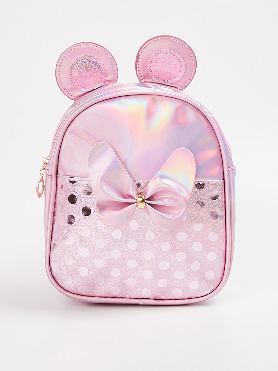 

Ginger by Lifestyle Women Pink Geometric Applique Backpack