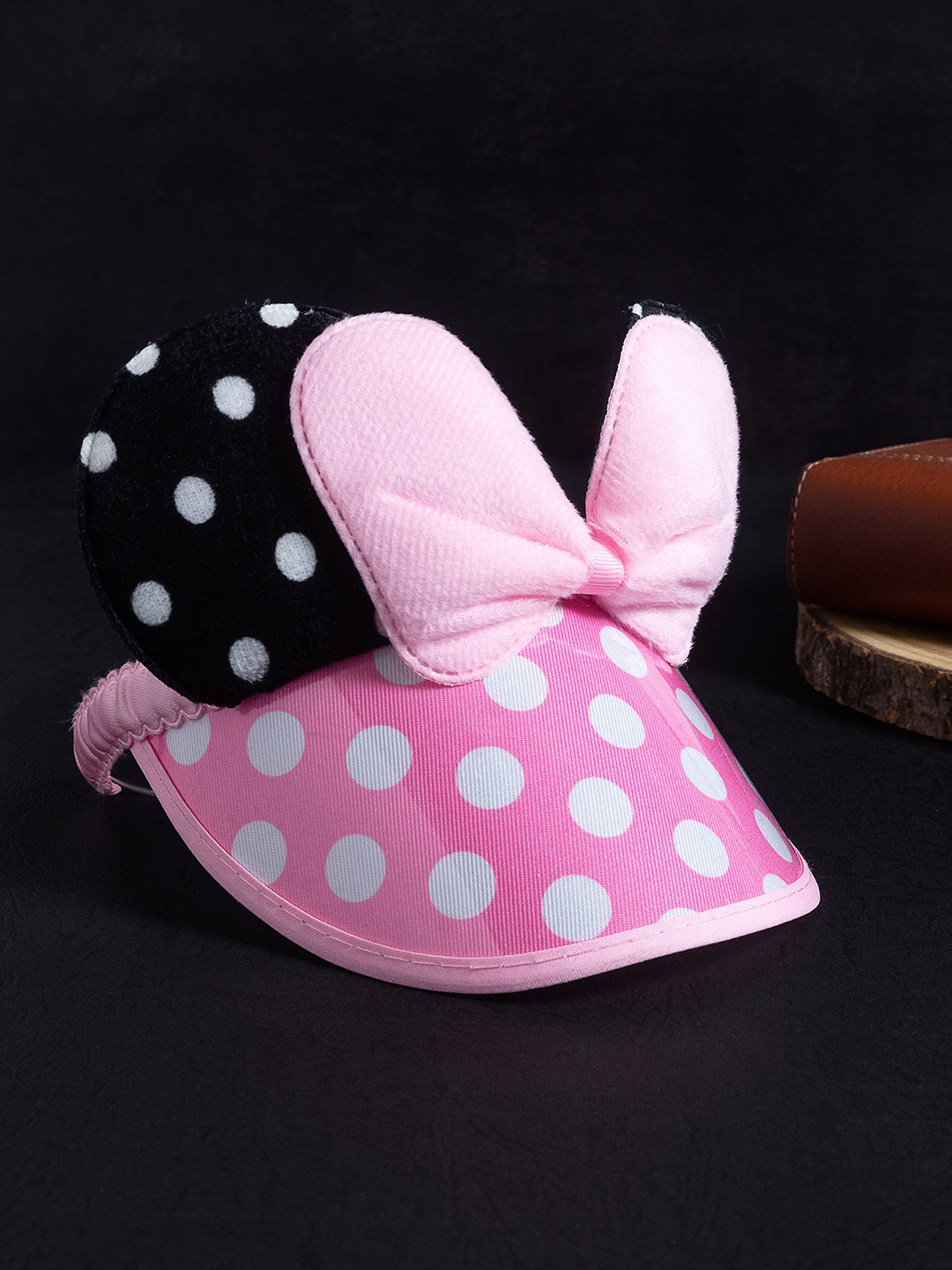 

Golden Peacock Girls Pink & White Printed Visor Cap