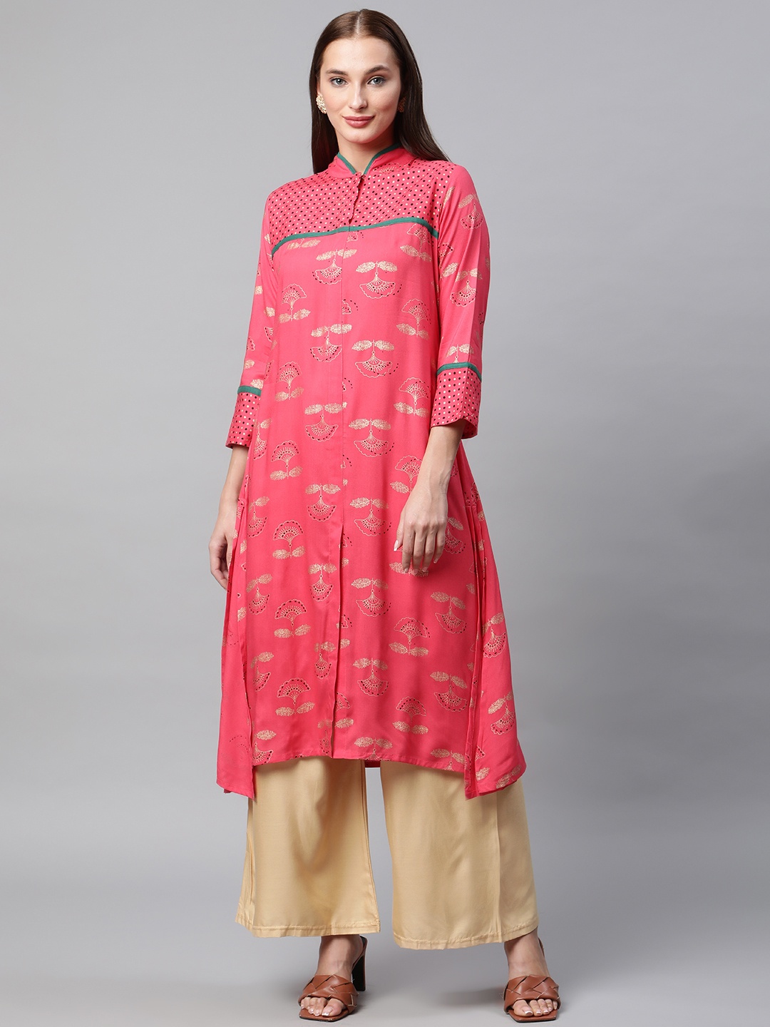 

IRIDAA JAIPUR Women Pink Ethnic Motifs Printed Kurta