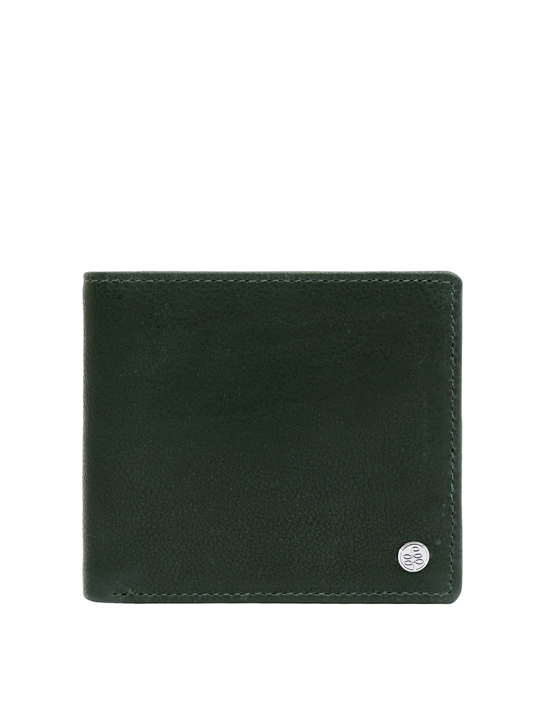 

Eske Men Green Textured Leather Two Fold Wallet