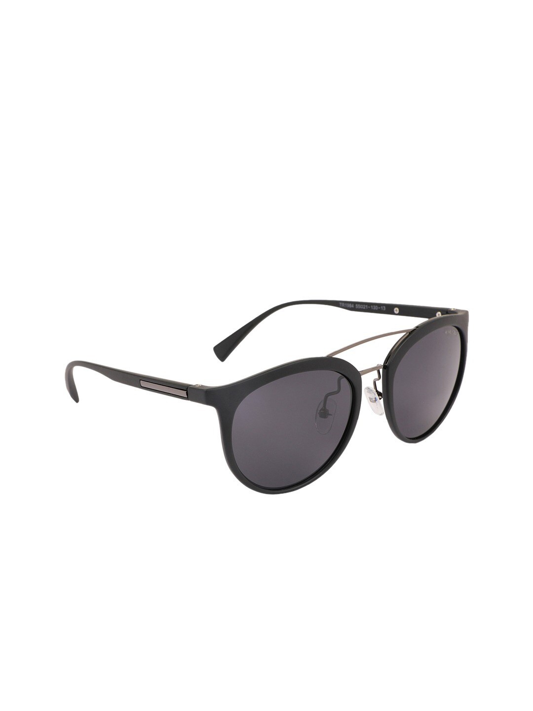 

MARC LOUIS Unisex Grey Lens & Black Oval Sunglasses with Polarised Lens TR1984 C14