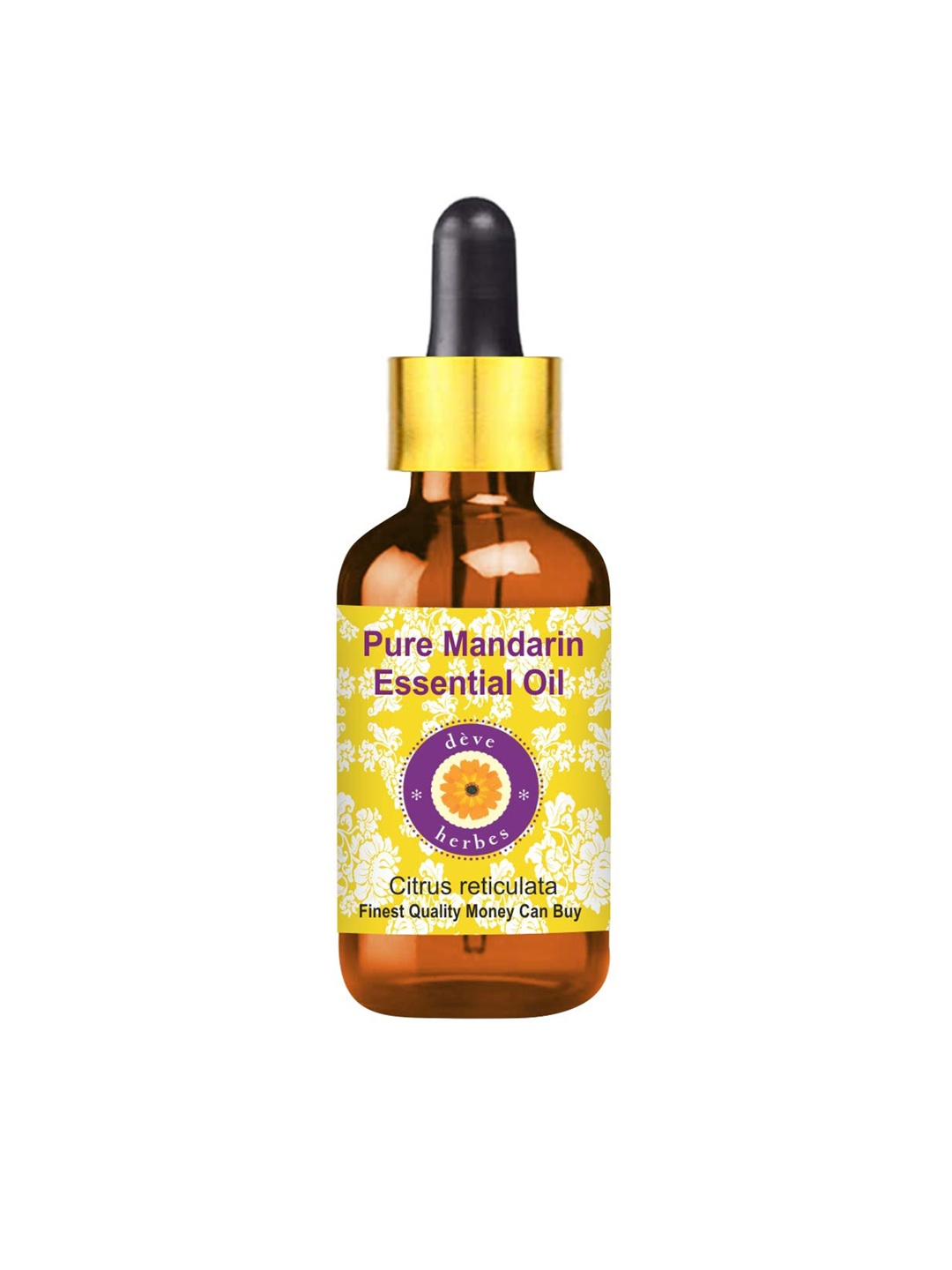 

Deve Herbes Pure Mandarin Steam Distilled Essential Oil with Glass Dropper - 30 ml, Yellow