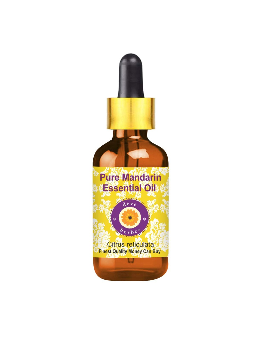 

Deve Herbes Pure Mandarin Steam Distilled Essential Oil with Glass Dropper - 5 ml, Yellow