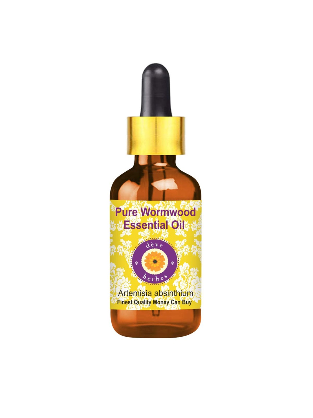 

Deve Herbes Pure Wormwood Steam Distilled Essential Oil with Glass Dropper - 15 ml, Yellow