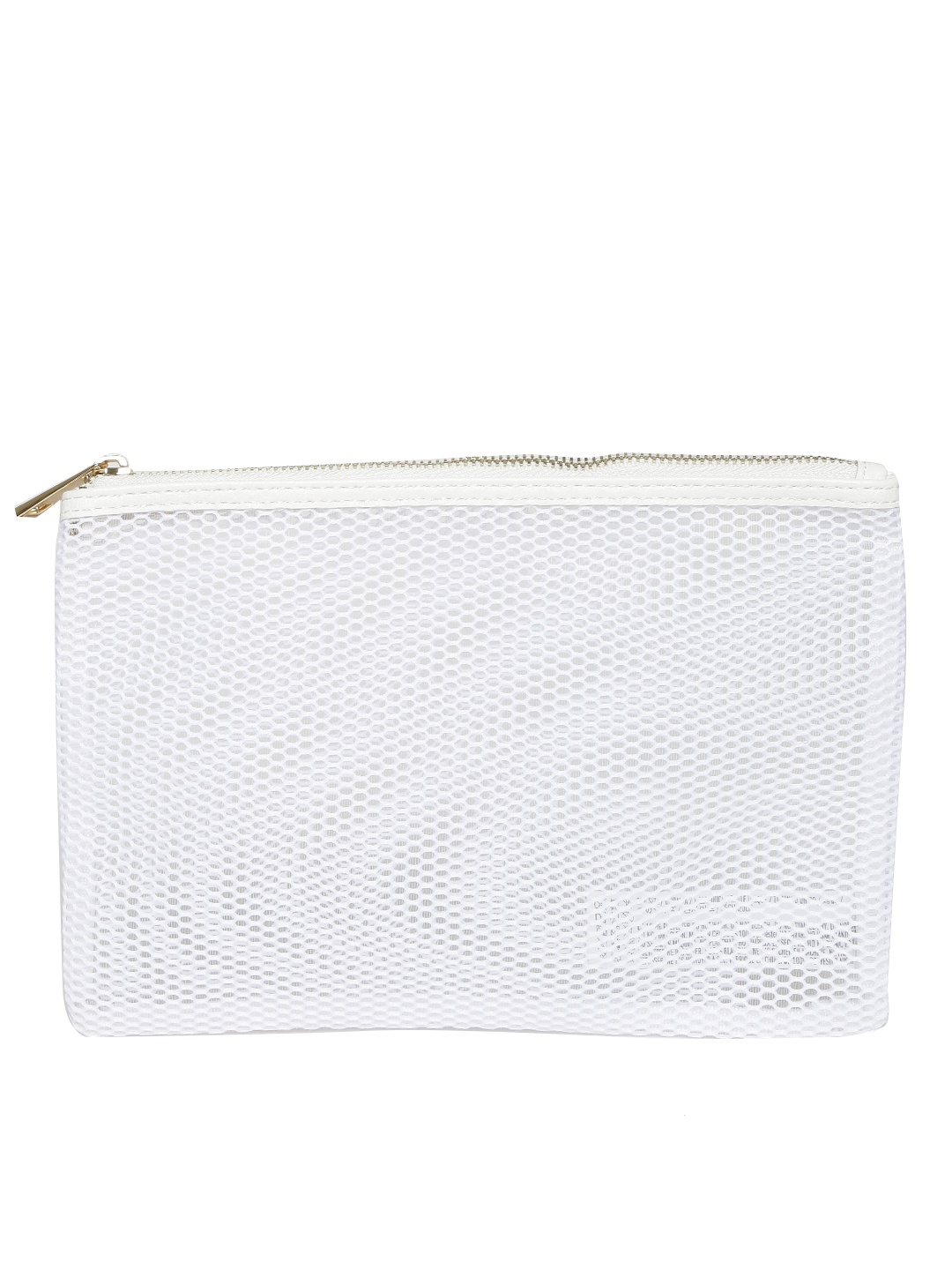 

FOREVER 21 Women White Mesh Travel Pouch