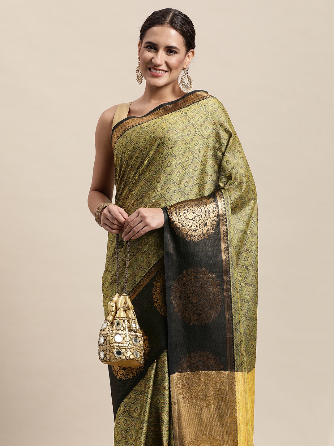 

awesome Black Ethnic Motifs Pure Cotton Saree