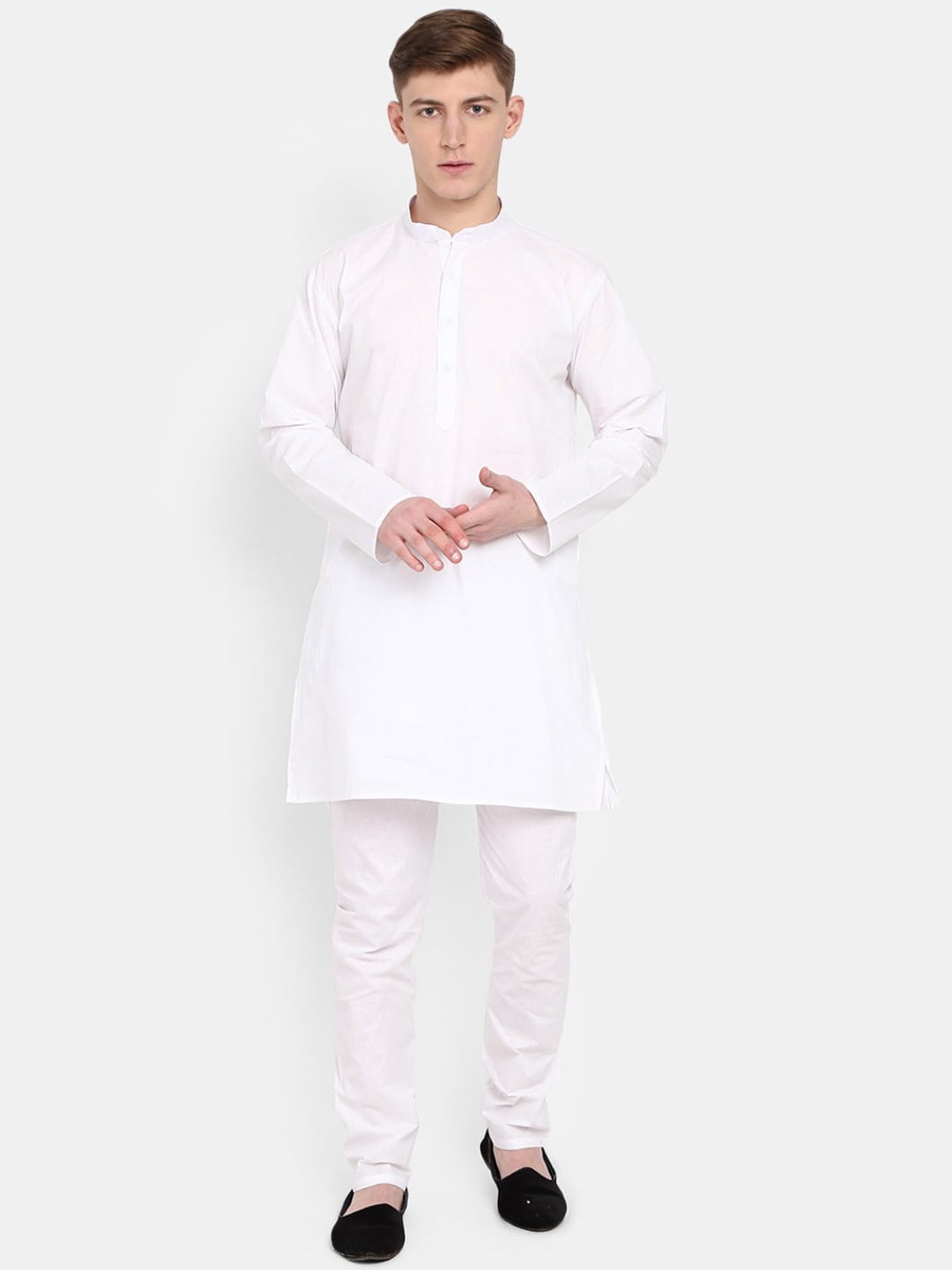 

V-Mart Men White Pure Cotton Kurta with Pyjamas