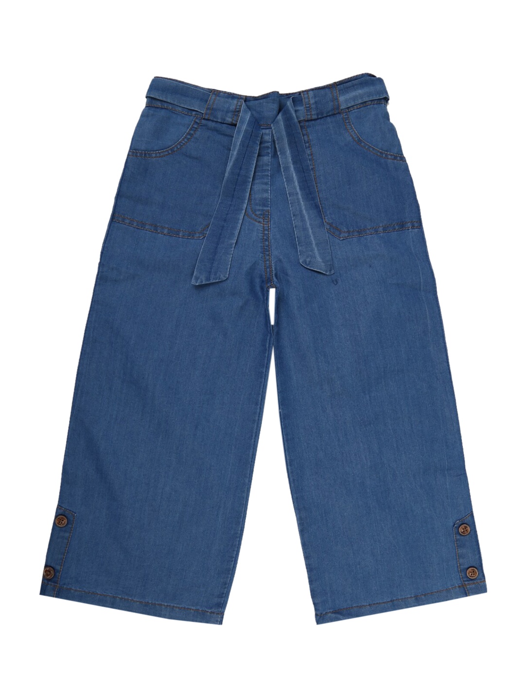 

V-Mart Girls Blue Loose Fit Denim Trousers