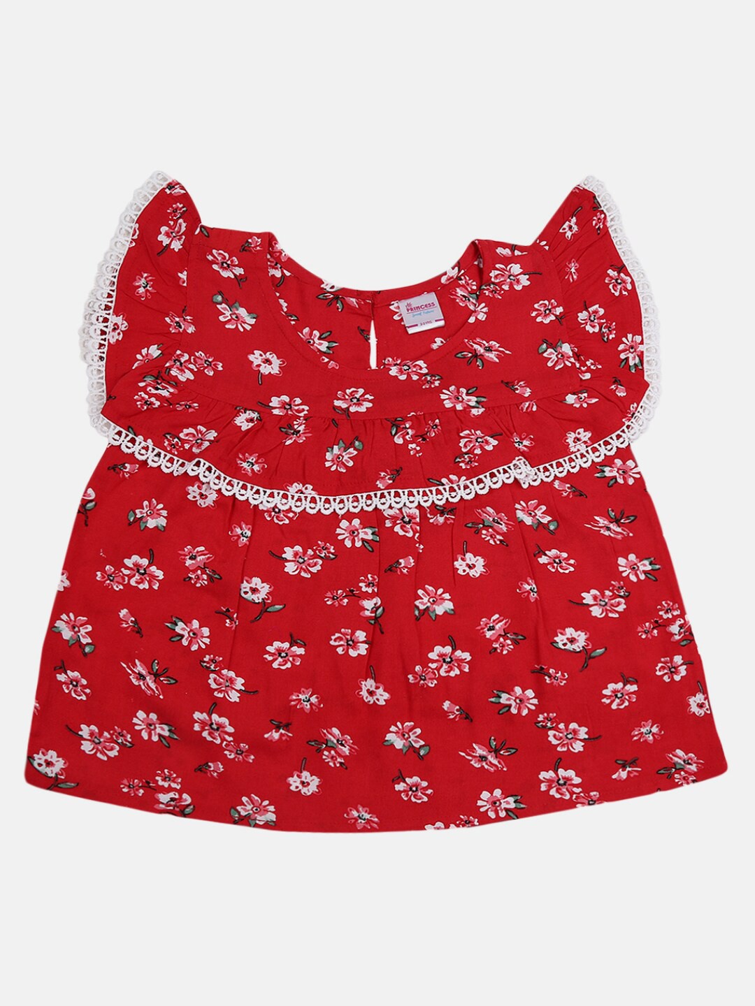 

V-Mart Girls Red Floral Print Top
