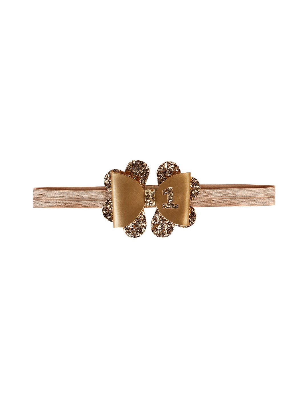 

Aye Candy Girls Gold-Colored First Birthday Chill Wrap Headband