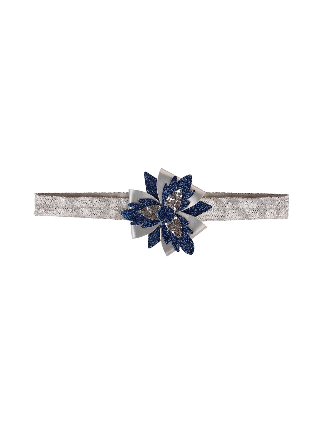 

Aye Candy Girls Blue & Silver-Colored Shamrock Flower Chill Wrap Headband