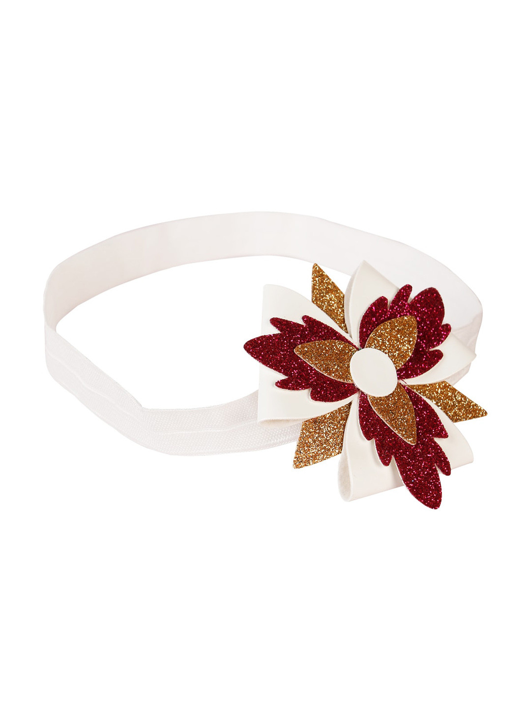 

Aye Candy Girls Silver-Colored & Pink Shamrock Flower Chill Wrap Headband