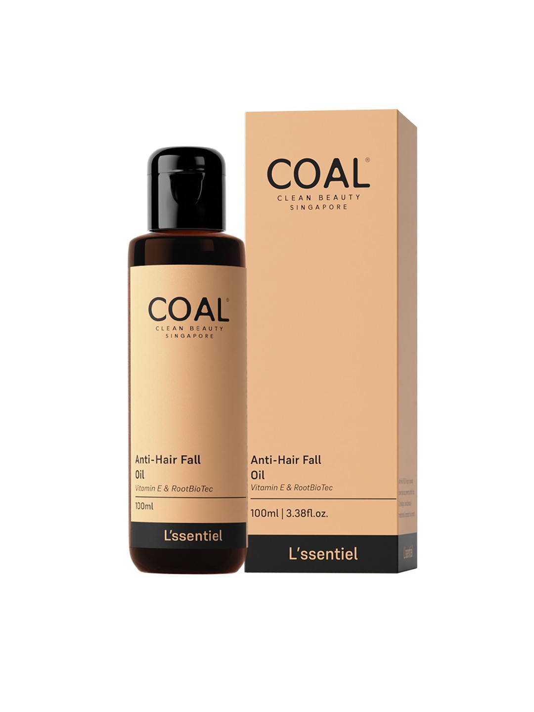 

COAL CLEAN BEAUTY 100% Natural Anti Hair Fall Oil with Vitamin E - 100 ml, Beige