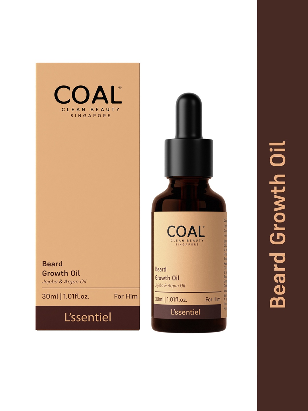 

COAL CLEAN BEAUTY Men Nature Derived Beard Growth Oil with Jojoba & Argan Oil - 30 ml, Peach