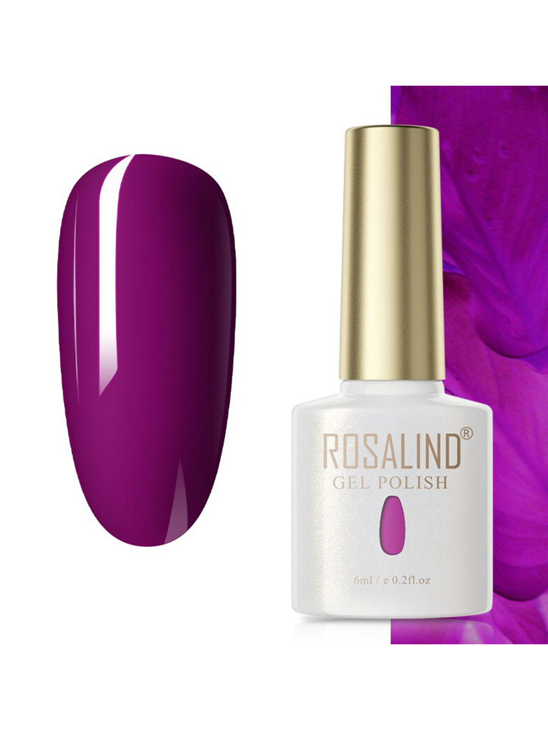 

ROSALIND Soak Off RAE Pure Color UV LED Gel Nail Polish - PX045, Purple