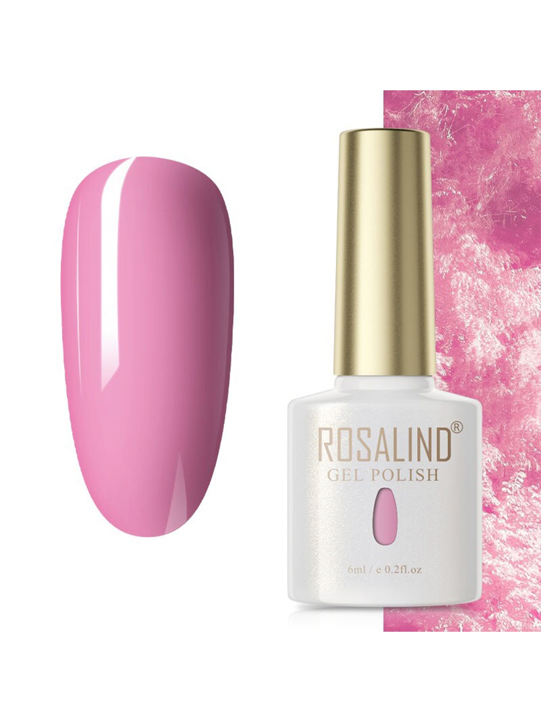 

ROSALIND Soak Off RAE Pure Color UV LED Gel Nail Polish - PX046, Pink