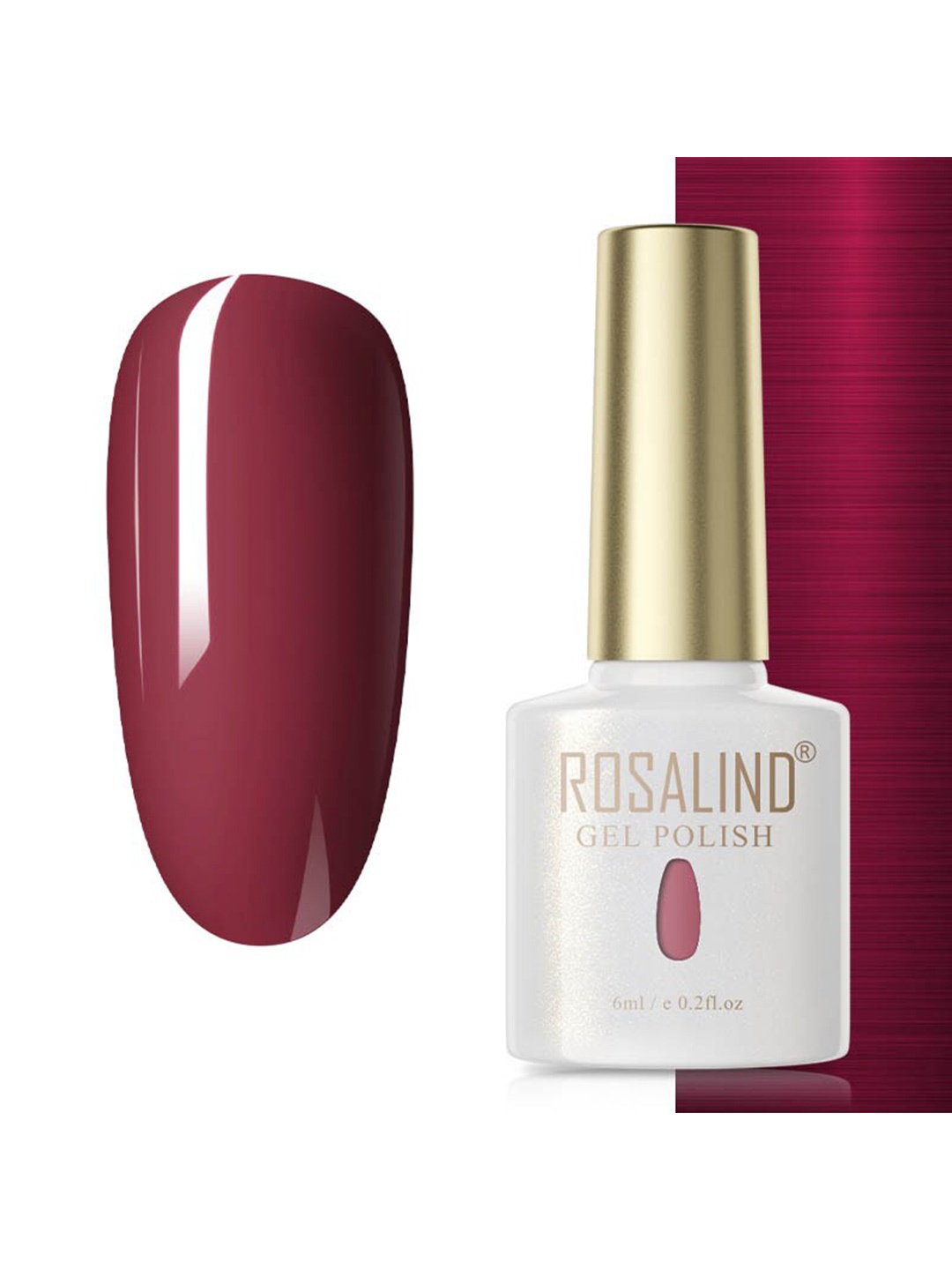 

ROSALIND Soak Off RAE Pure Color UV LED Gel Nail Polish - PX077, Maroon