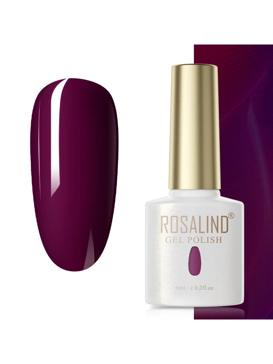 

ROSALIND Soak Off RAE Pure Color UV LED Gel Nail Polish - PX079, Burgundy