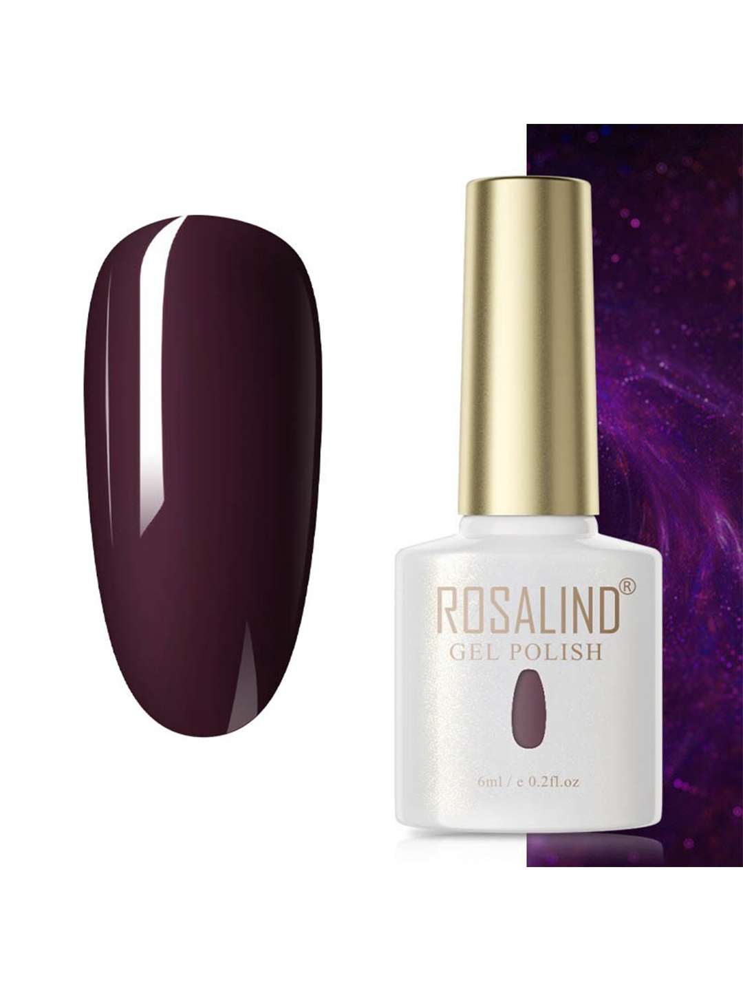 

ROSALIND Soak Off RAE Pure Color UV LED Gel Nail Polish - PX082, Purple