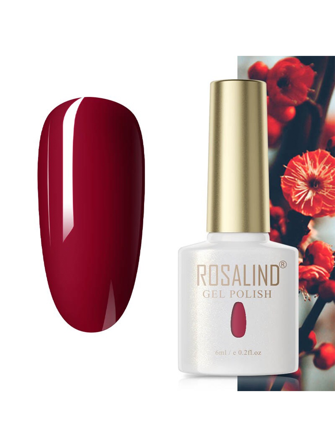 ROSALIND Soak Off RAE Pure Color UV LED Gel Nail Polish - PX081, Maroon