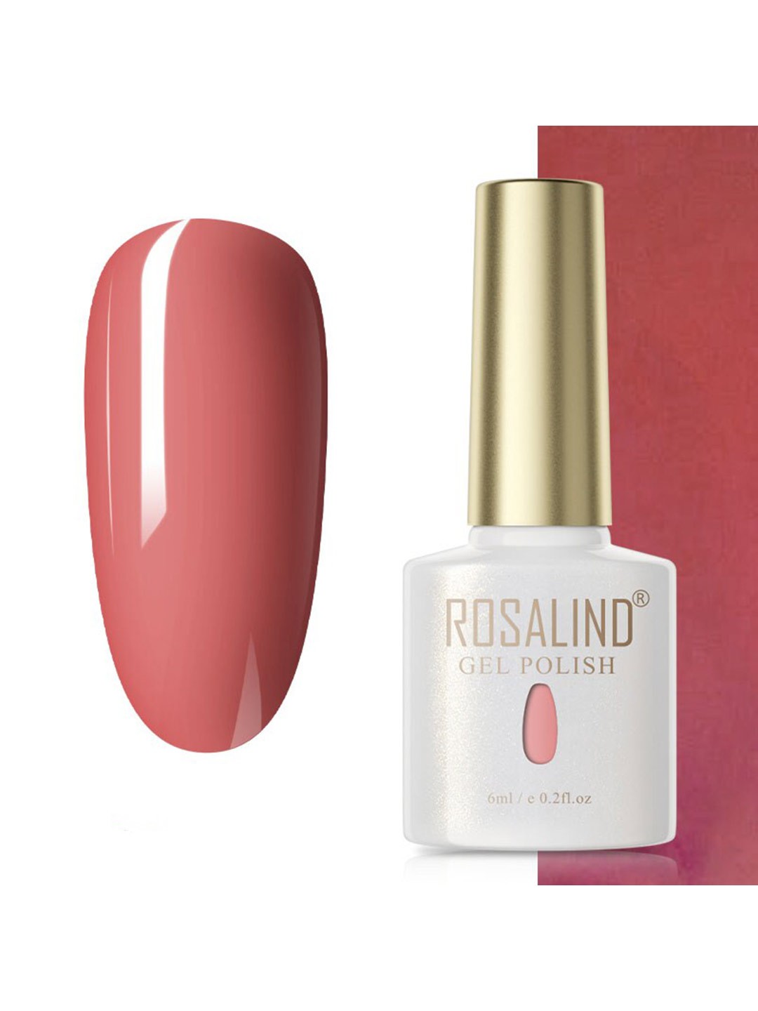 

ROSALIND Soak Off RAE Pure Color UV LED Gel Nail Polish - PX056, Pink