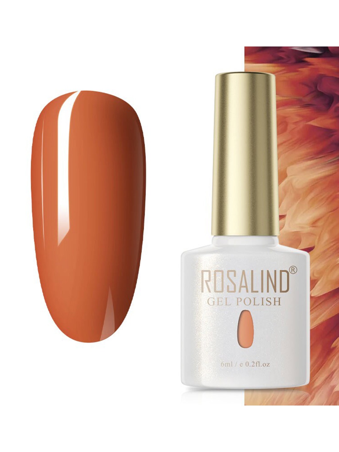 

ROSALIND Soak Off RAE Pure Color UV LED Gel Nail Polish - PX057, Rust