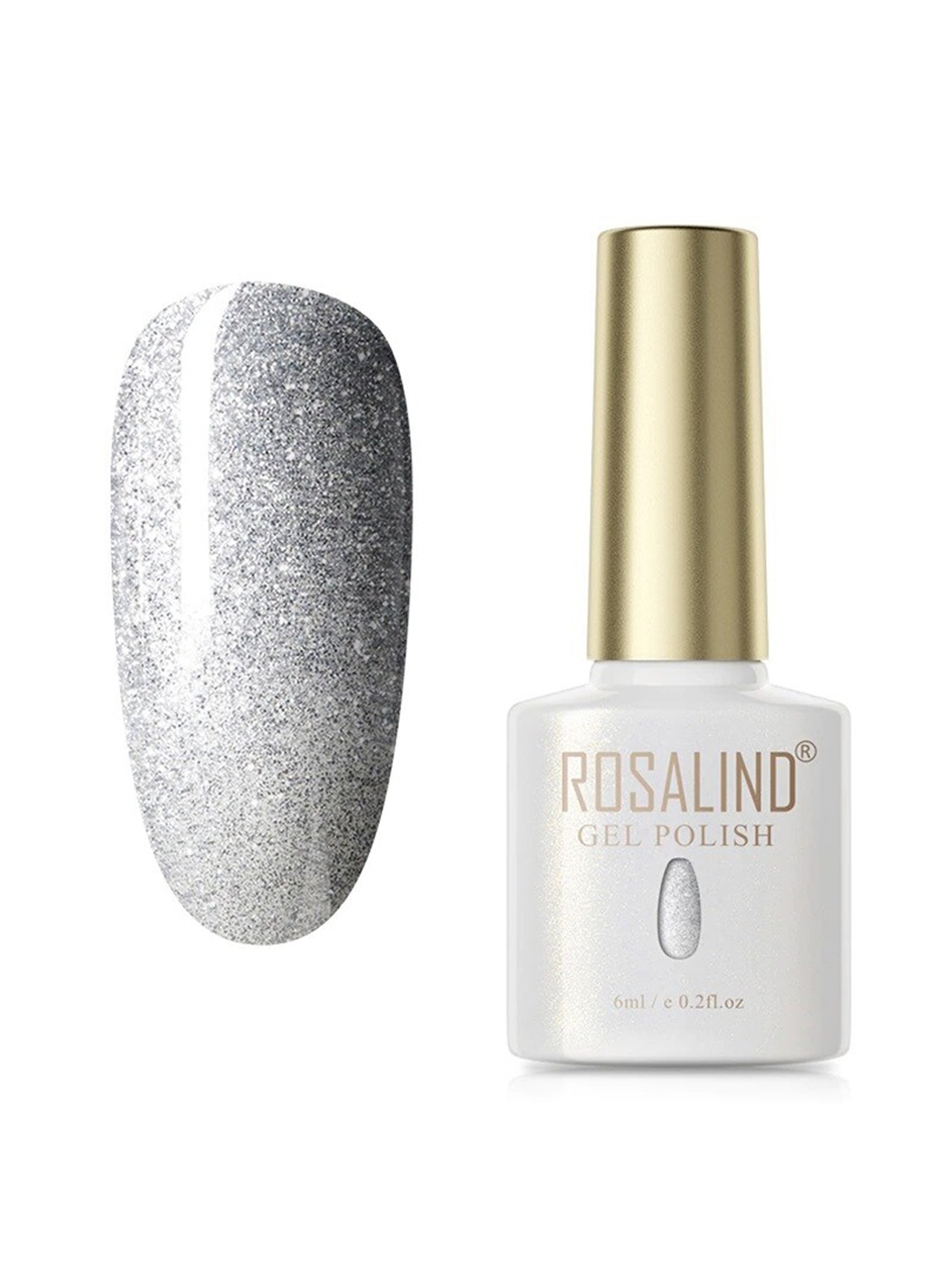 

ROSALIND Soak Off RAE Pure Color UV LED Gel Nail Polish - PX035, Silver
