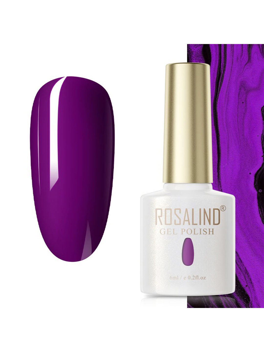 

ROSALIND Soak Off RAE Pure Color UV LED Gel Nail Polish - PX044, Purple