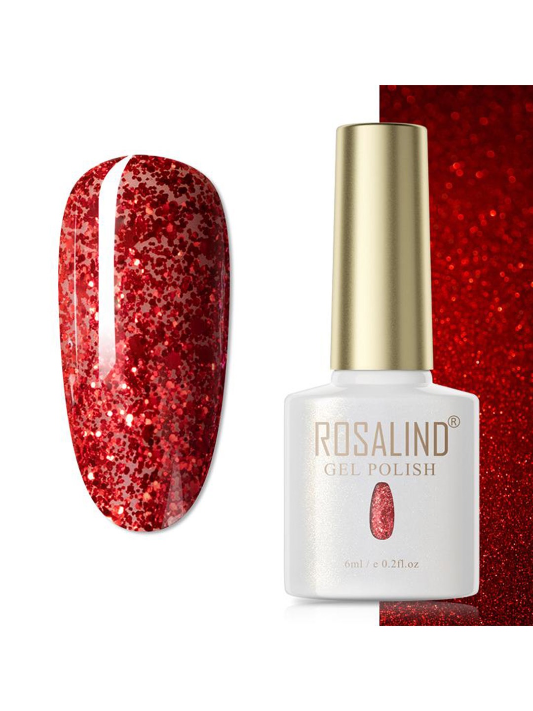 

ROSALIND Soak Off RAE Pure Color UV LED Gel Nail Polish - PX032, Red