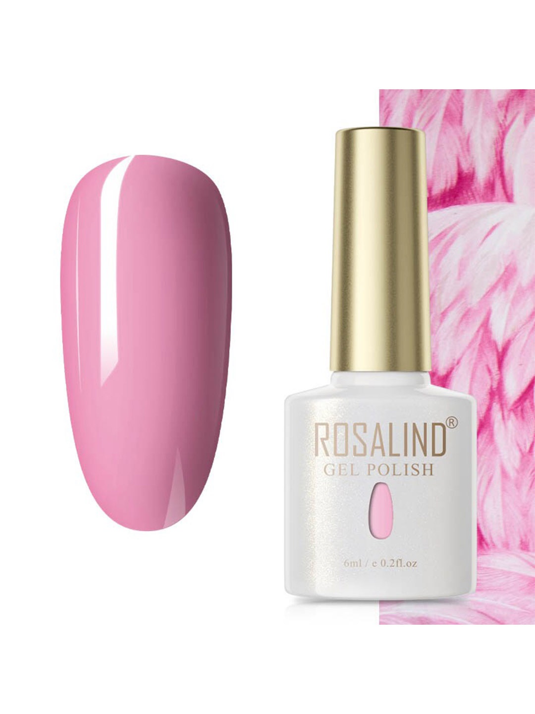 

ROSALIND Soak Off RAE Pure Color UV LED Gel Nail Polish - PX064, Pink