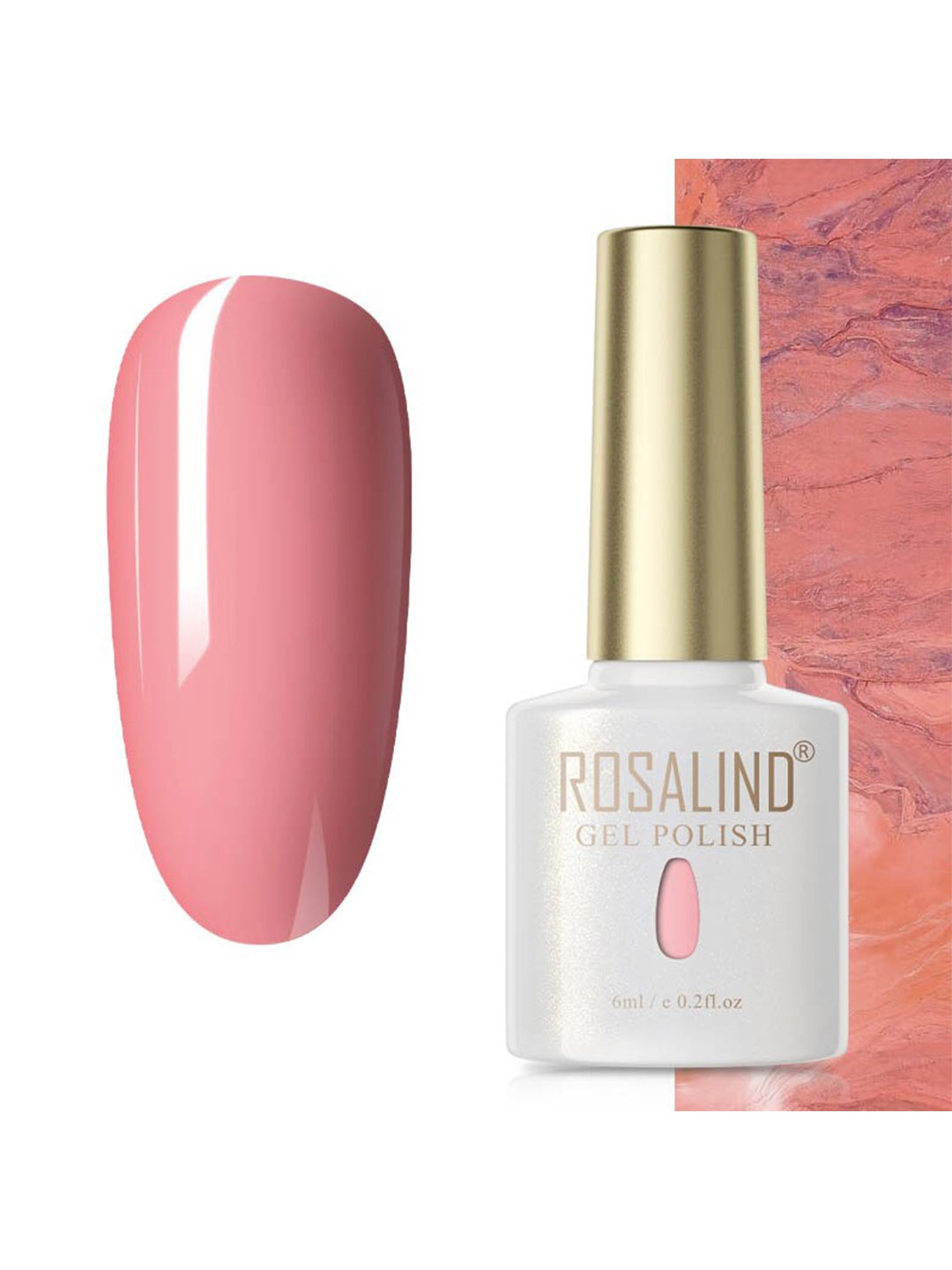 ROSALIND Soak Off RAE Pure Color UV LED Gel Nail Polish - PX063, Pink