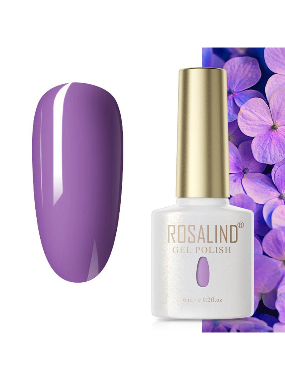 

ROSALIND Pure Color Soak-Off UV/LED Gel Nail Polish - PX073, Purple