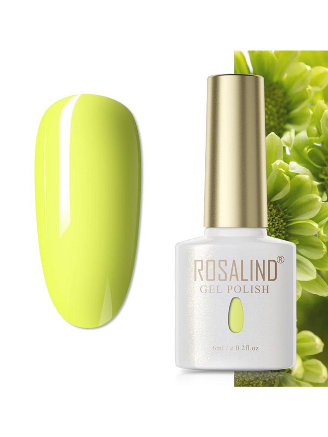 

ROSALIND Pure Color Soak-Off UV/LED Gel Nail Polish - PX017, Fluorescent green