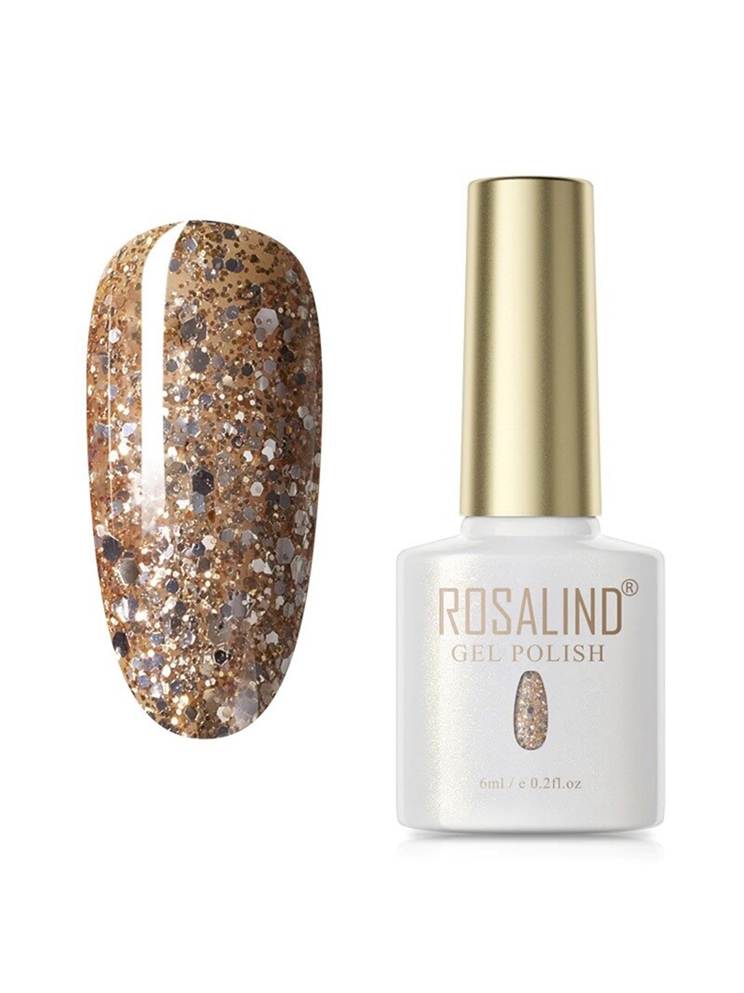 

ROSALIND Pure Color Soak-Off UV/LED Gel Nail Polish - PX040, Gold
