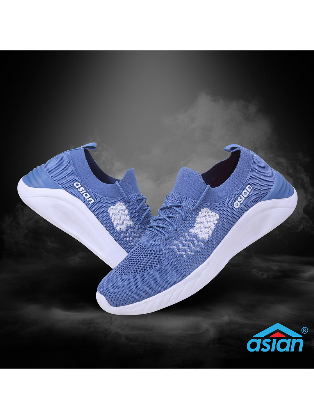 

ASIAN Men Blue Mesh Running Non-Marking Shoes